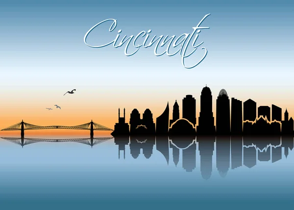 Ville de Cincinnati skyline — Image vectorielle