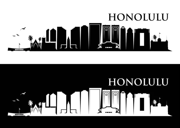 Panoramę miasta Honolulu — Wektor stockowy