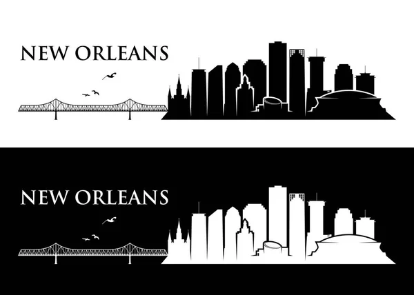 新奥尔良城市天际线 — 图库矢量图片