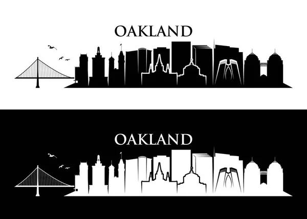 Oaklands stadssiluett — Stock vektor