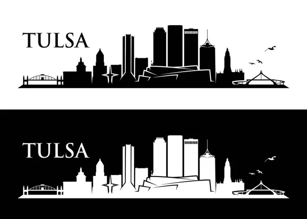 Tulsa city skyline — Stock Vector