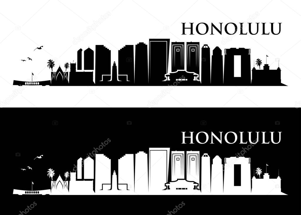 Honolulu city skyline 