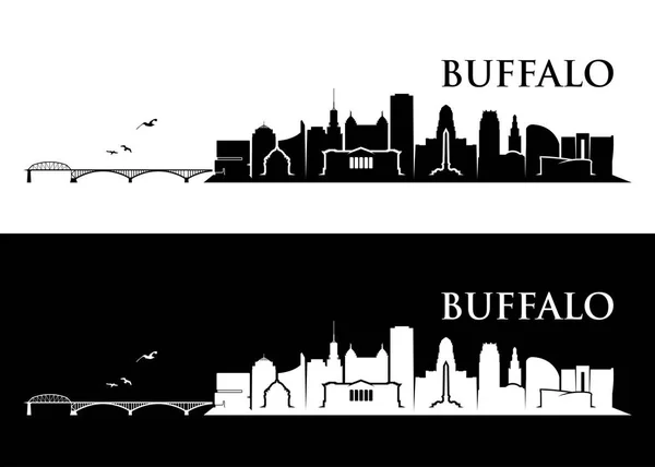 Buffalo skyline - New York — Stock Vector