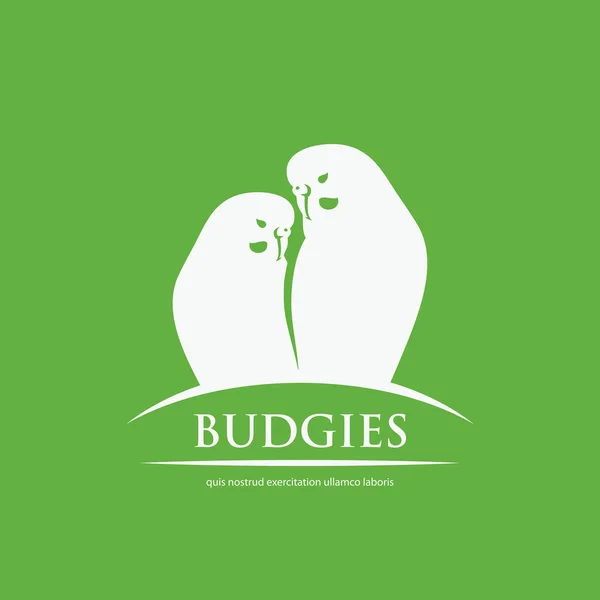 Δύο budgies σύμβολο — Διανυσματικό Αρχείο