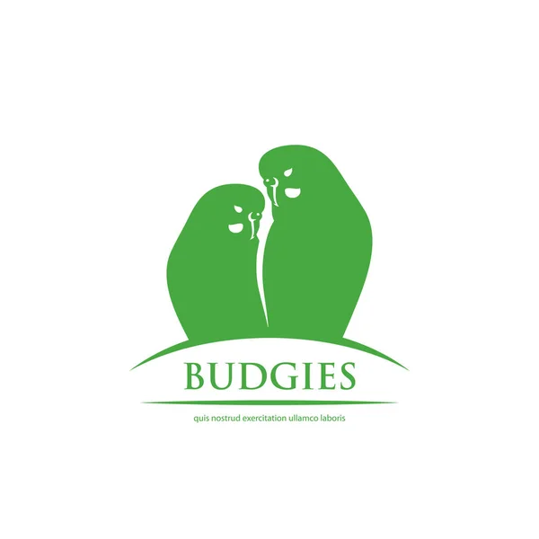 Two budgies symbol — Stock Vector