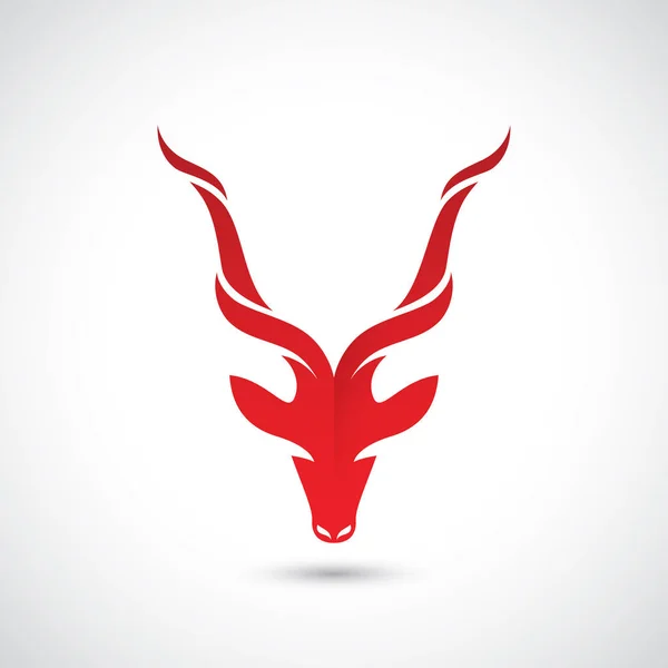 Antelope flat sign — Stock Vector