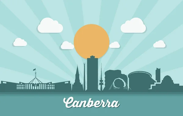 Canberra Skyline - Australien — Stockvektor