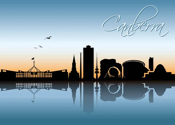 Canberra skyline - Australia — Stock Vector