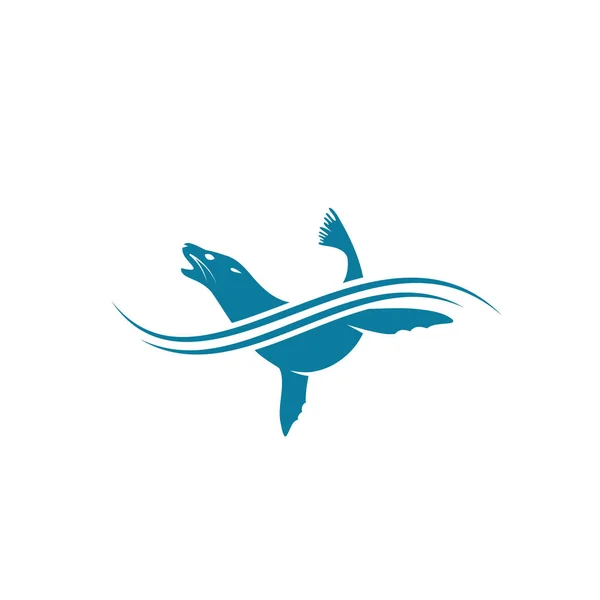 Sea lion-symbool — Stockvector