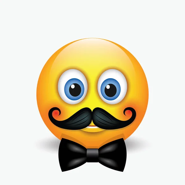 Emoticon Hipster Bonito Com Corte Cabelo Moda Bigodes Emoji