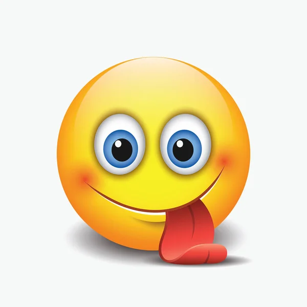 Emoticono lindo signo sonriente — Vector de stock