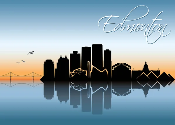 Edmonton skyline - Canadá — Vector de stock