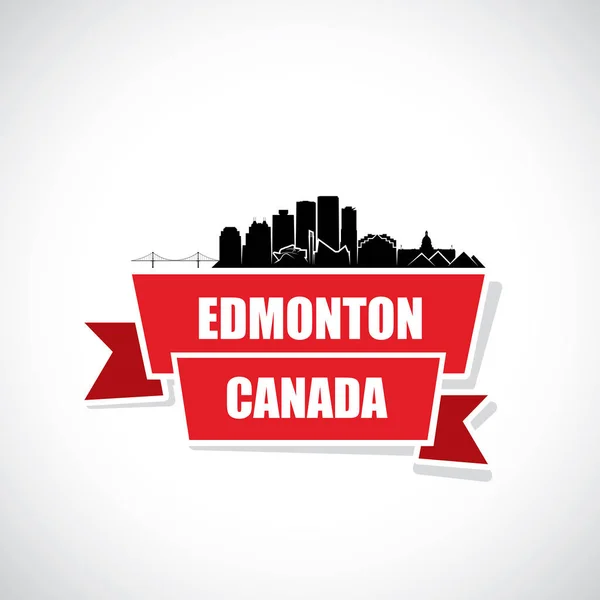 Edmonton skyline - Канада — стоковый вектор