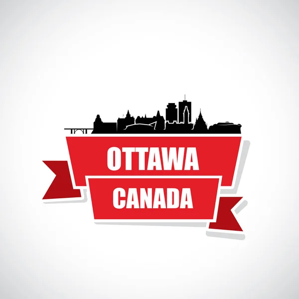 Skyline di Ottawa - Canada — Vettoriale Stock