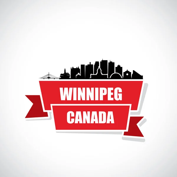 Winnipeg skyline - Канада — стоковый вектор