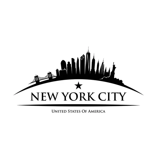 Ciudad de Nueva York skyline — Vector de stock