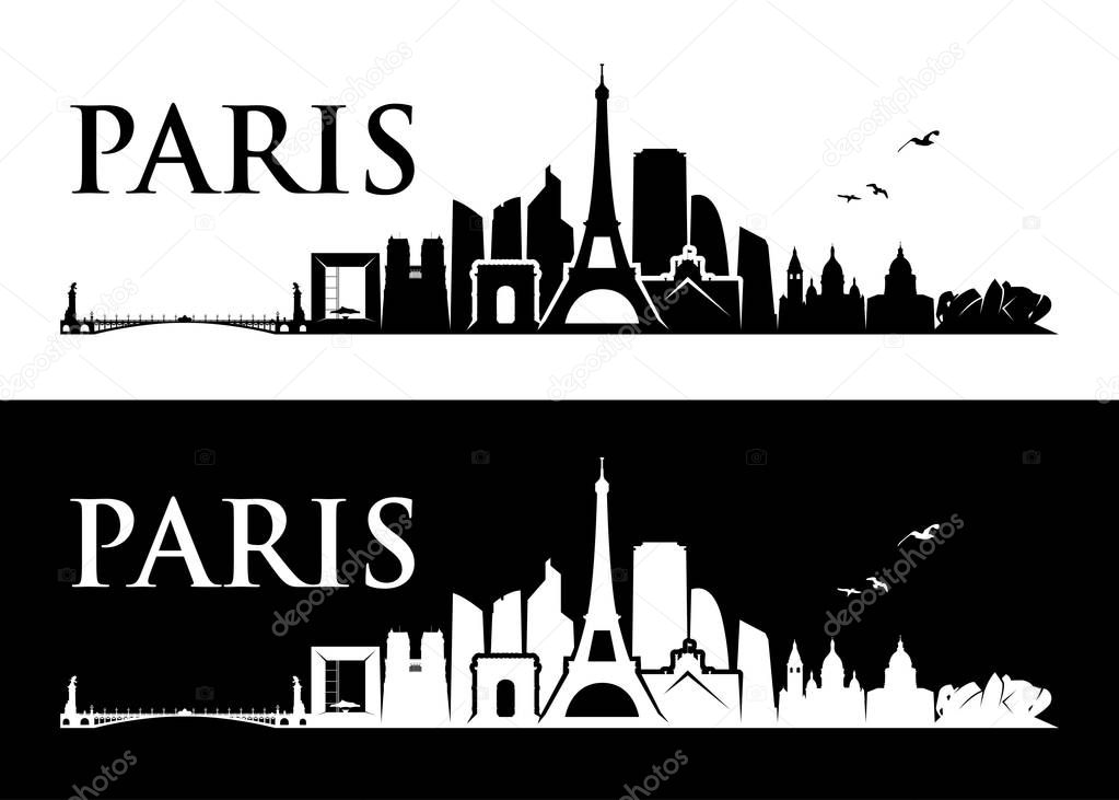 design of paris skyline