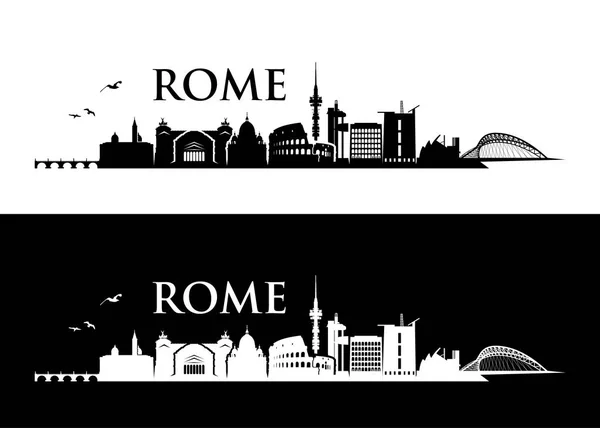 Projekt panoramę Rome — Wektor stockowy