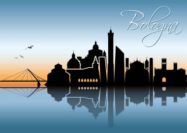 Bologna manzarası. İtalya.