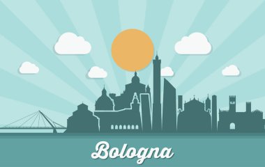 Bologna manzarası. İtalya.