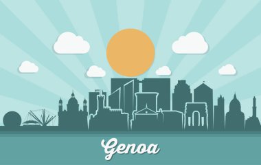 Cenova manzarası. İtalya.