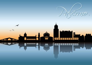 Palermo manzarası. İtalya.