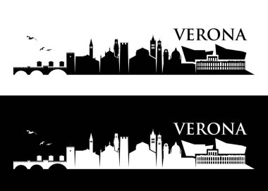 Verona manzarası. İtalya.