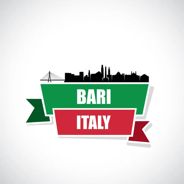 Bari skyline. Italia . — Vector de stock