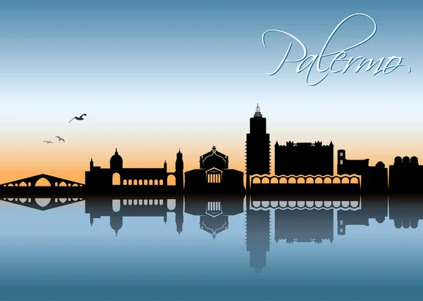 De skyline van Palermo. Italië. — Stockvector