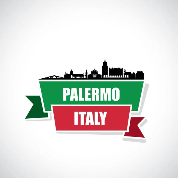 De skyline van Palermo. Italië. — Stockvector