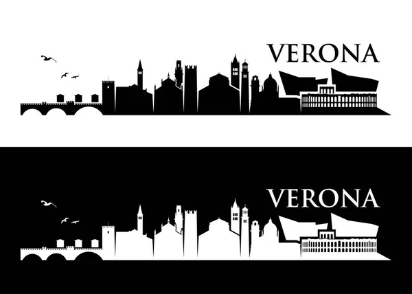 Verona manzarası. İtalya. — Stok Vektör