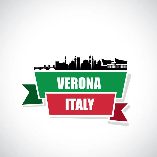 Verona skyline. Włochy. — Wektor stockowy