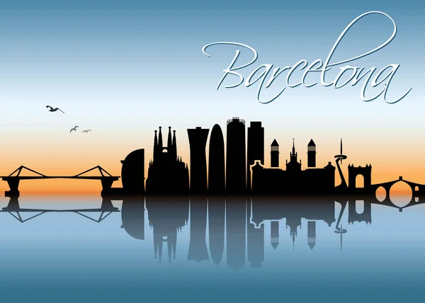 Ontwerp van Barcelona skyline — Stockvector