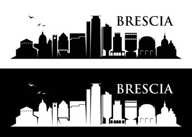 Design of Brescia skyline clipart