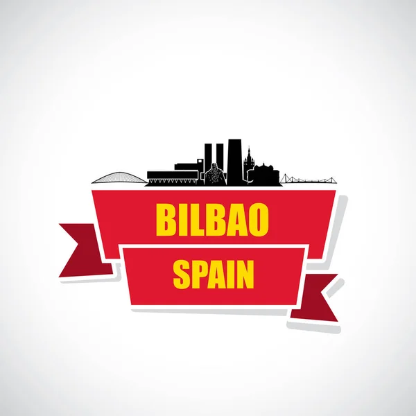 Diseño del skyline de Bilbao — Archivo Imágenes Vectoriales