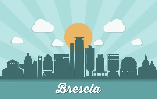 Conception de Brescia skyline — Image vectorielle