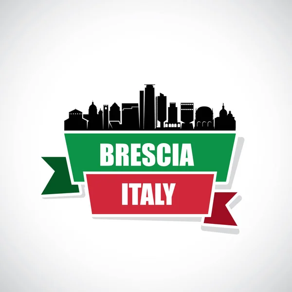 Ontwerp van de skyline van Brescia — Stockvector