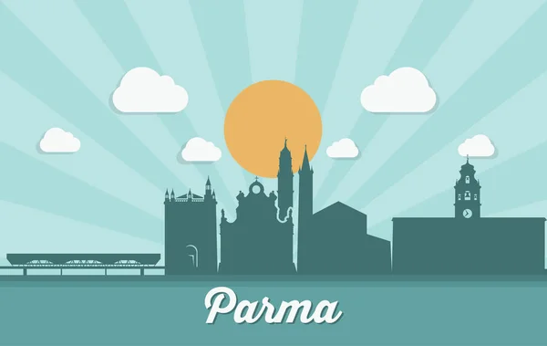 Parma Skyline tasarımı — Stok Vektör