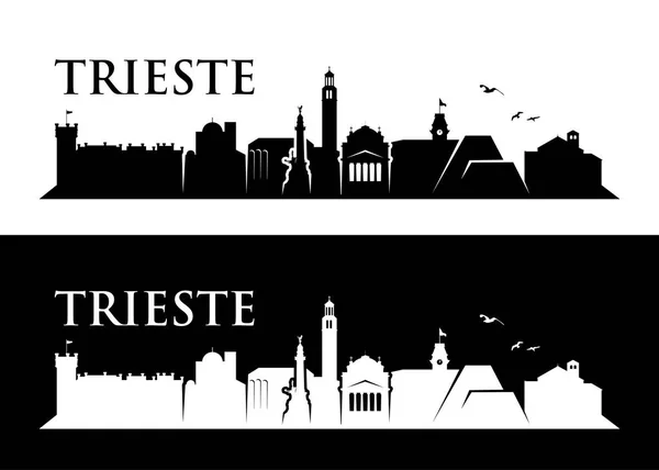 Design of Trieste skyline — Stock Vector