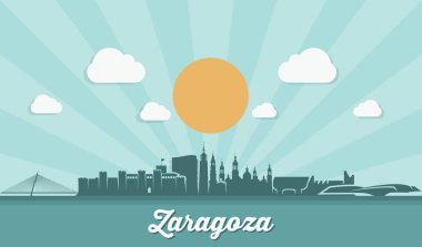 Saragossa manzarası - İspanya