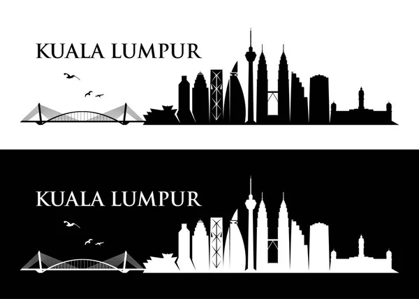 Entwurf der Skyline von Kuala Lumpur — Stockvektor