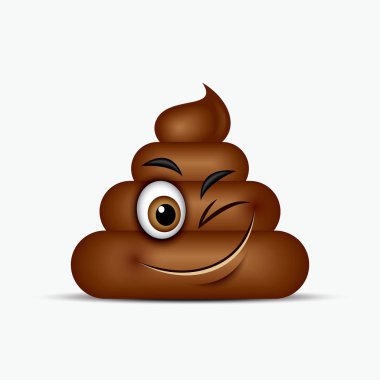 Göz kırpıyor, emoji kaka ifade 