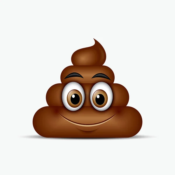 Poo смайлика, emoji - лице кормы — стоковый вектор