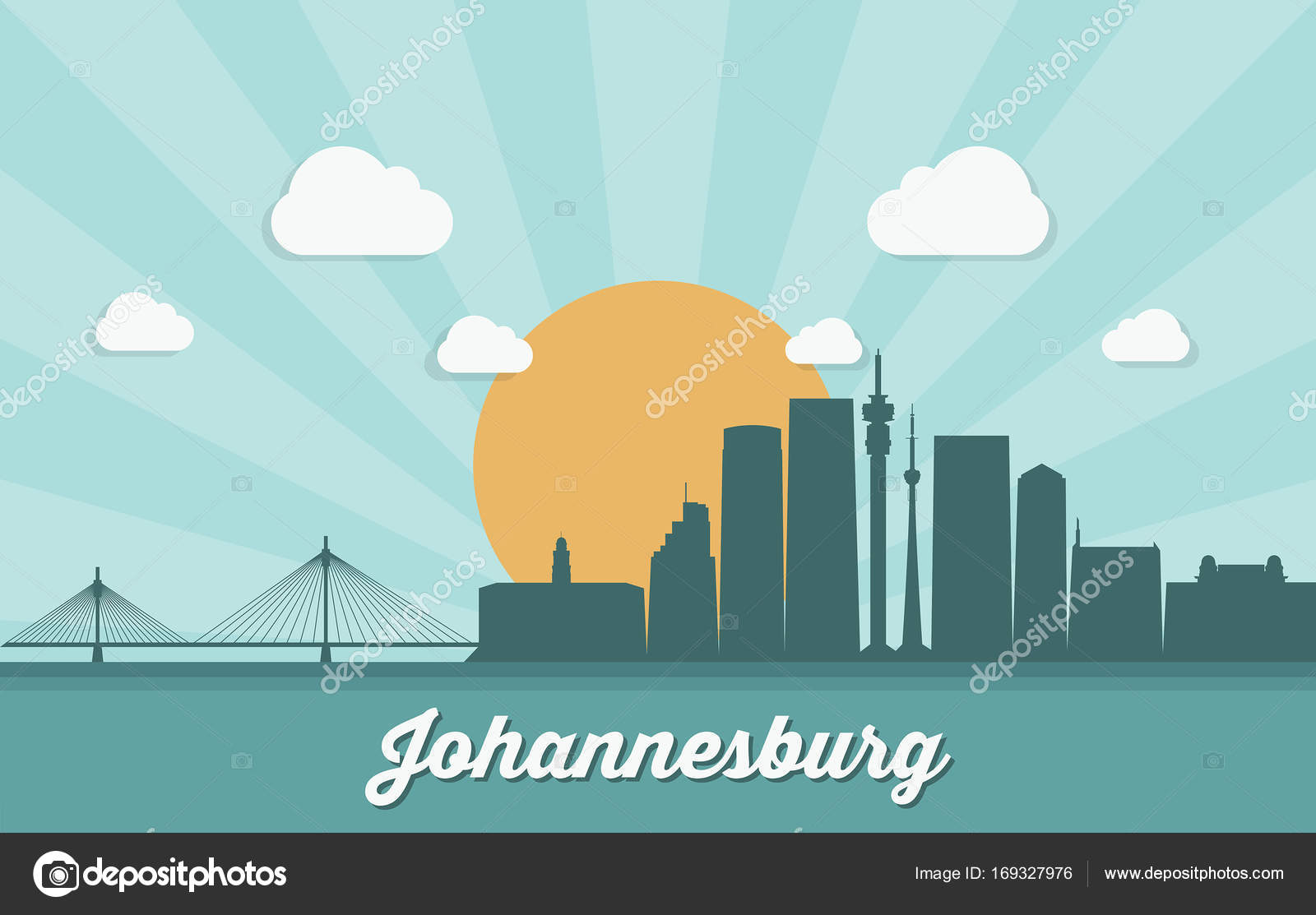 Johannesburg skyline banner Stock Vector Image by ©I.Petrovic 169327976