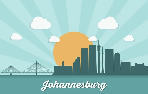 Johannesburg skyline banner — Stock Vector
