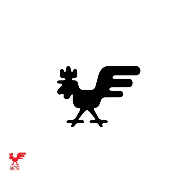 Symbol geometryczny rooster — Wektor stockowy