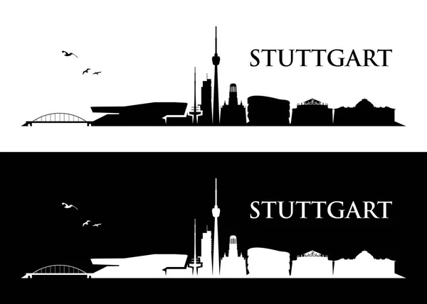 Stuttgart skyline banner — Διανυσματικό Αρχείο