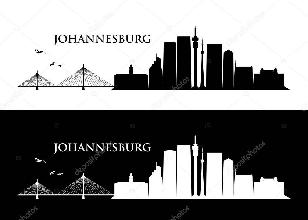 Johannesburg skyline banner — Stock Vector © I.Petrovic 169327978