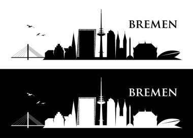 Bremen, Almanya'nın detaylı siluet
