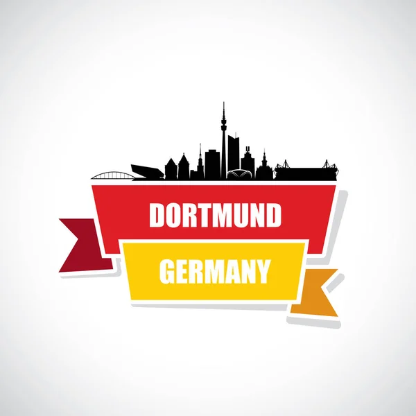 Dortmund skyline abstrakt — Stock vektor